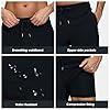 Aisprts Swimming Shorts Men Swimming Trunks with Compression Liner 2 in 1 Quick Dry Water Repellent Mens Swim Shorts Board Shorts Beach Shorts with 2 Zipper Pockets Black #3