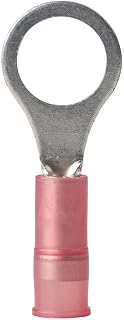 Ancor 210204 Marine Grade Electrical Nylon Insulated Double Crip Funnel Entry Ring Terminals with Insulation Grip (22 to 18-Gauge, Size 1/4 Screw, 25-Pack)