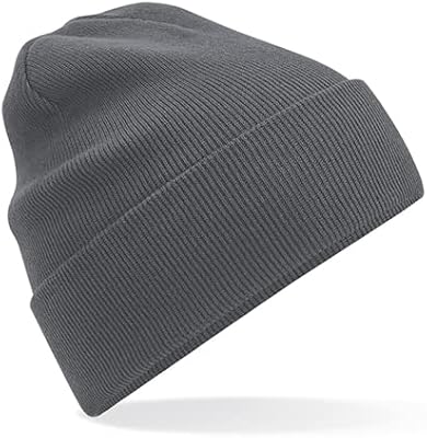 Beechfield B45N Organic Cotton Original Cuffed Beanie, Graphite Grey, S-XL