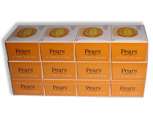 Pears Transparent Amber Soap 125 g (Pack of 12) by EH Booth & Co Ltd