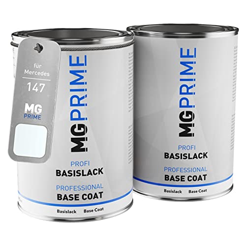 MG PRIME Peinture voiture Kit pot à pulvériser pour Mercedes 147/9147 Arktikweiss/Blanc Arctique sous-couche + base 2.0 litres 2000ml