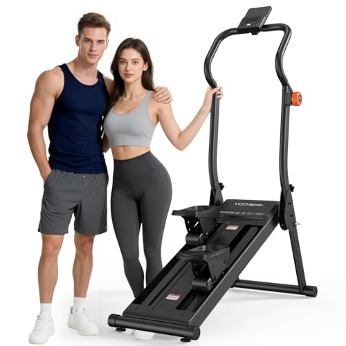 YCCHENG Adjustable Magnetic Stair Stepper with LED Screen