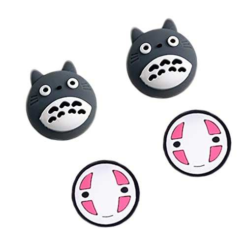 Viwind Switch Joystick Kappen Thumb Grips Kompatibel mit Nintendo Switch/OLED/Lite Controller Zubehör,4 Stück Silikon Analog Thumbstick Joy Con Grip(No Face)