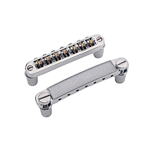 Milisten 7 String Guitar Bridge Locking Tom Set Metal Saddle Acoustic Guitar Parts Ga123 Easy to Use