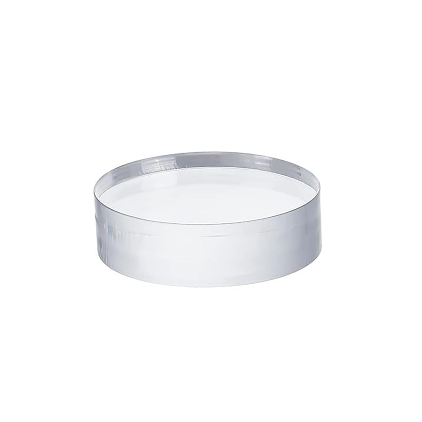 EYRMQWJPC Acrylic Cube Display Block, Acrylic Display Blocks Cylinder Stand Diameter 12cm Clear Heights 2-10cm(Height 6cm)