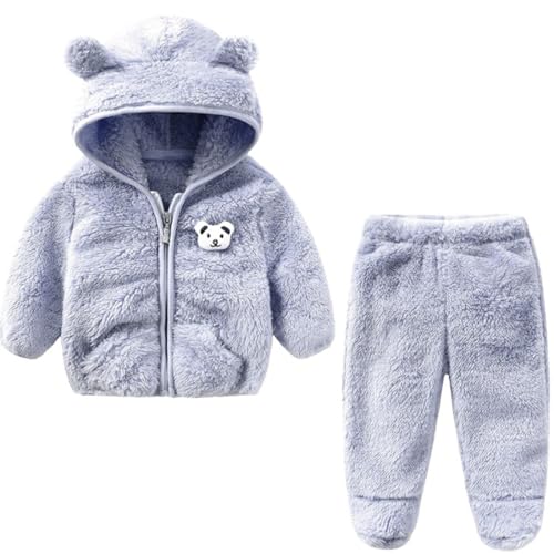 Image of NAMAN Soft Fleece Hooded Long Sleeve For New Born Baby Winter Wear Keep Warm Baby Clothing Sets ||For Baby Boys and baby Girls Unisex Suit Infant Clothes First Gift.
