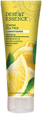 Desert Essence Conditioner, Lemon Tea Tree, Clarifying Provitamin B5, Organic Lemon Peel Extract & Nourishing Aloe - Purifying, Moisturizing, Soothing - Vegan, Sulfate-Free, Cruelty-Free - 8oz