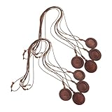 SEWOART 8 Piezas De Colgantes En Blanco Para Manualidades Base De Joyería Collar Cordón Soporte De Fotos Vacío Bandejas De Madera