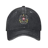 Vintage Cap Coat of Arms of Austria Austrians Baseball Cap Dad Hat Trucker Caps Golf Hat for Men Women Washed Cotton Distressed Low Profile Adjustable Black