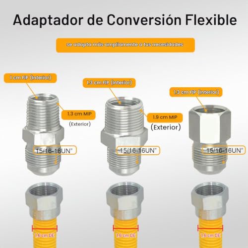 La mejor comparación de Flexibles de Gas acero inoxidable favoritos de las personas. 6 Imagen adicional