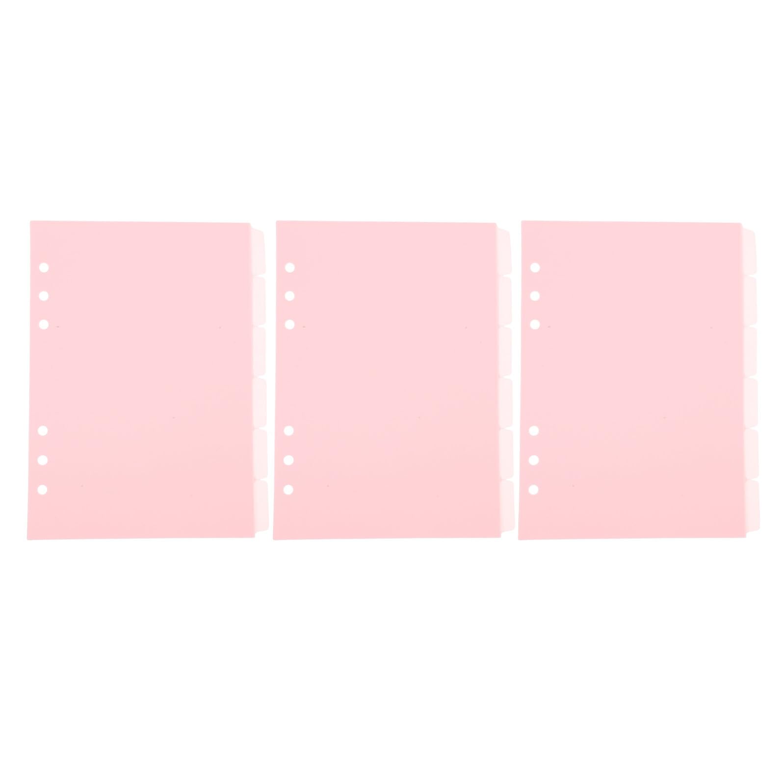 Separadores A5 de plástico rosa para proteger y clasificar hojas sueltas sin romperlas 8