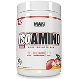 Man Sports ISO Amino Pure Isolated BCAA Powder 255 Grams - Natural Ingredients - No Fillers, No Artificial Colors - Lean Muscle Building, Fat Burning Supplement - Mango, 30 Servings