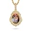 0991 Gold pendant rope chain 24in]