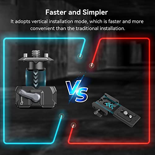 Smallrig Quick Release Plate Drop-In Hawklock Mini Quick Release Camera Mount Adapter With 1/4" Screw, For Camera Clamp, Super Clamp, Ball Head, Tripod, Magic Arm, Stabilizer, Field Monitor - 3513B #TOP5