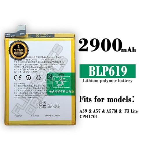 Image of BLP619 Battery for Oppo A57, A57T CPH1701 Battery with 1 Year Warranty ****(U14)