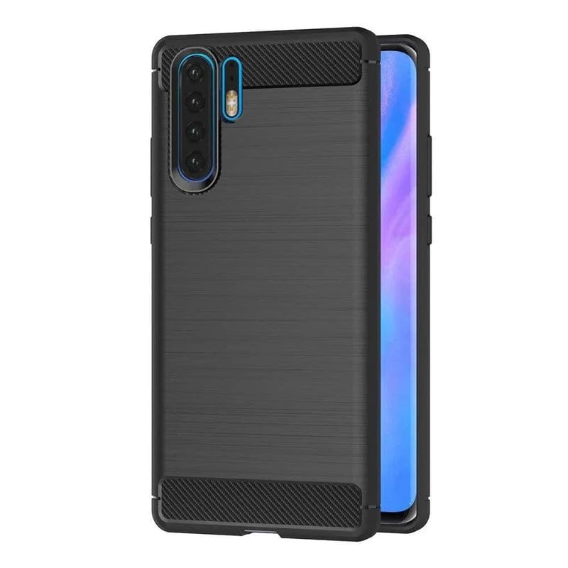 Image of Hybrid Carbon Fiber Back Case for Huawei P30 Pro (Black)