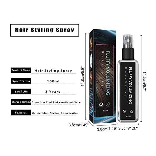 Fluffy Volumizing Hair Spray,100ML Volumizing Spray, Volumizing Hair Products Hair Spray for Fine Ha