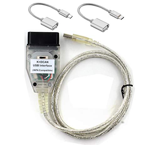 LZLRUN K+CAN K+DCAN Car Diagnostic Tool Cable OBD USB Interface for BMW with FT232RL NCS Coding Winkfp Tool32 Programing (with Switch)