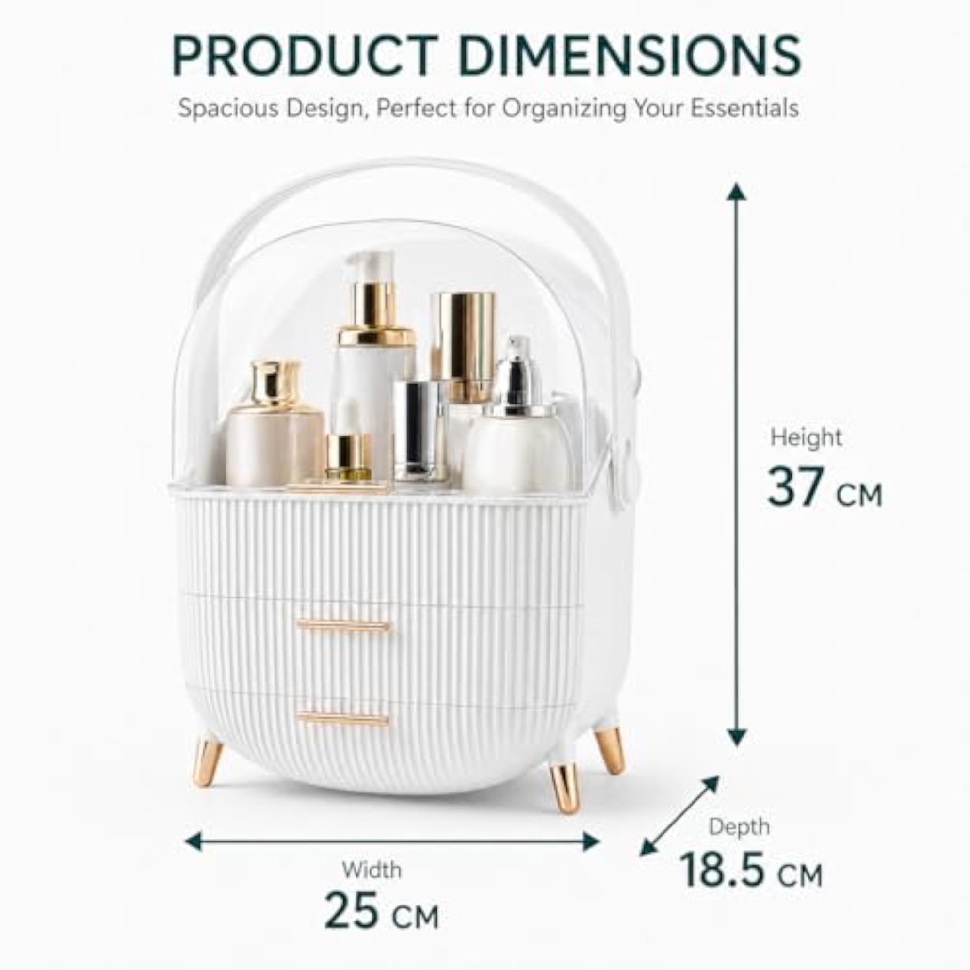 Makeup Organiser with 3-Tier Drawers
