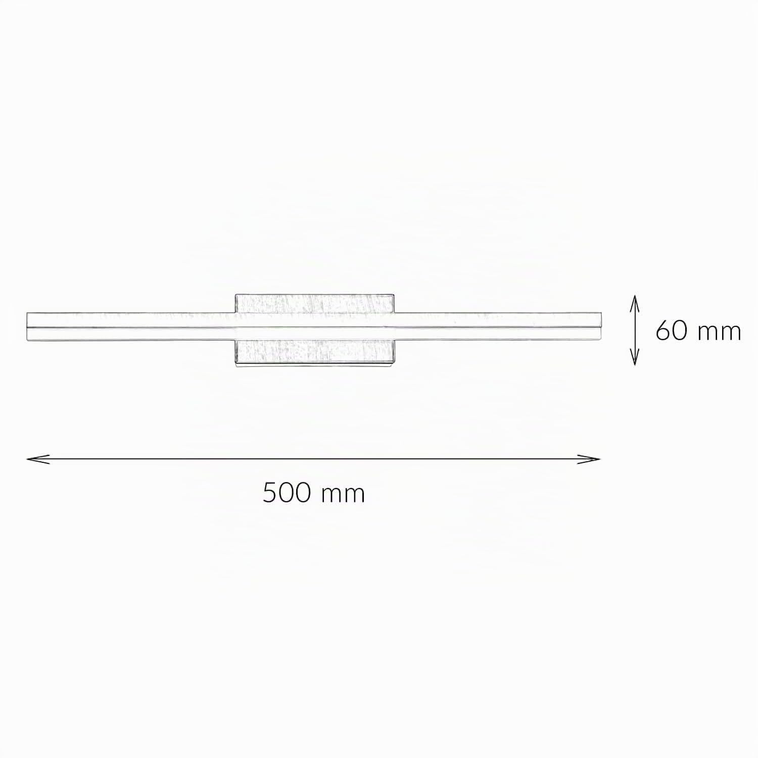 Applique LED da bagno IP44 L: 50 cm bianco neutro 4000 K 820 lm acciaio inox in look legno luce a specchio applique da bagno