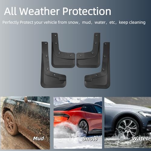 Image of Mud Flaps for Ford Ranger 2024 2025, Wheel & Tire Splash Guards, Mudflaps for Car, PP Material, All Weather Tire Protector Splash Guards Mudflaps for Ford Ranger Exterior Accessories