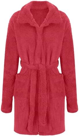 badjas dames Vrouwen Rits Gewaad, Leuke Nachtjapon Met Zakken, Lange Pluche Badjas, Winter Flanellen Pyjama Cartoon Leuke Badjas Hooded Pyjama (Color : Pink, Size : XL