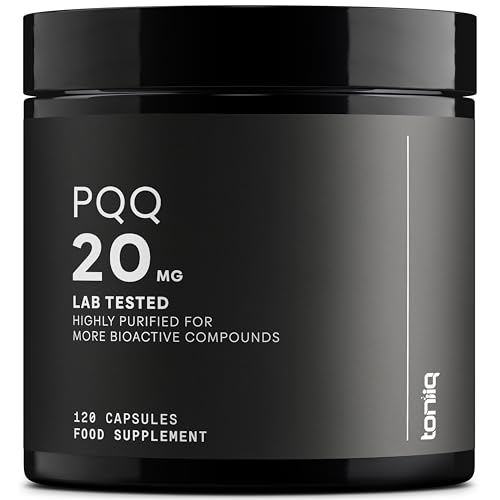 Ultra High Purity PQQ Capsules - 99%+ Highly Purified and Bioavailable -120 Capsules - 20mg Concentrated Formula - Pyrroloquinoline Quinone Supplement