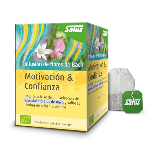Salus - Infusión de Flores de Bach - Motivación & Confianza - 15 Sobres - Apoya la Seguridad en Ti Mismo - Elaborada a Base de una Selección de Esencias Florales y Valiosas Hierbas