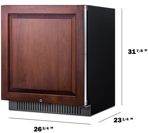 Summit Appliance Ff27bssadaif 27" Wide Built-In All-Refrigerator, ADA Compliant, Panel-Ready (Panels Not Included), Black Cabinet, Door Storage, Lock, Digital Controls, 4.98 Cu.Ft Capacity on Fridge.com - View 6
