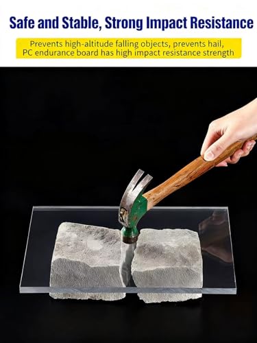 Paneles de policarbonato transparente de 1x5m y 1mm para techos de terrazas 6