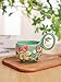 silesia Handmade Ceramic Soup Bowl with Loop Handle, Hand-Painted Coffee Mug,13 oz Cereal Cup for Milk,Oatmeal, or Cocoa, Dishwasher & Microwave Safe (Strawberry)