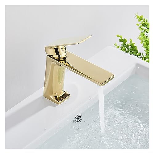 Robinet mitigeur de lavabo de salle de bains blanc chrome mitigeur évier - 5