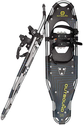 OUTBOUND Snowshoes Kit | Lightweight Aluminum Snowshoes with Adjustable Poles and Bag | Men and Women | 30 Inches