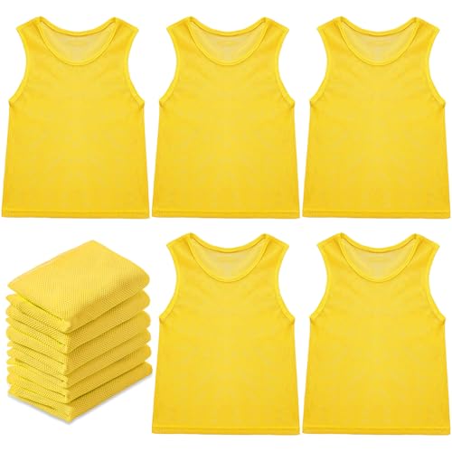Image of Sintege 12 Pcs Soccer Pinnies Pennies Jersey Scrimmage Vest Sports Practice Jersey Mesh Basketball Vest for Youth Adult Kids