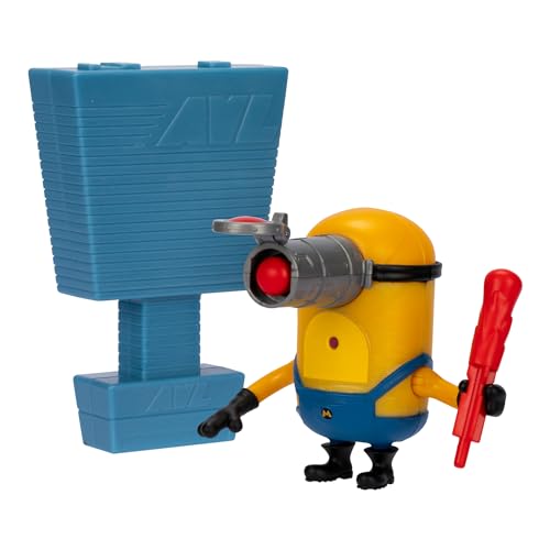 Despicable Me 4 Launch & Blast Mega Minion Mel Figurka akcji | Push Down on Mel's Head to Fire His Blaster | Zbierz wszystkie 5 | Wszystko z różnymi funkcjami i akcesoriami do zabawy