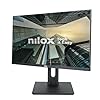 Nilox NXM24REGWEB01 Monitor 24", Full HD, Schermo PC 75Hz, Monitor PC con Tecnologia IPS, Connessioni HDMI, Riduzione Luce Blu e Webcam