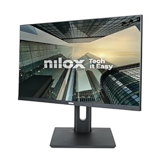 Nilox NXM24REGWEB01 Monitor 24", Full HD, Schermo PC 75Hz, Monitor PC con Tecnologia IPS, Connessioni HDMI, Riduzione Luce Blu e Webcam