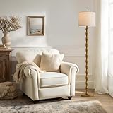 BOBOMOMO 62' Rustic Floor Lamp, Retro Farmhouse Standing Lamp with Rotary Switch, Resin Antique Gold Floor Lamp for Living Room, Bedroom, Dining Room, Nursery, Elegant Home Décor