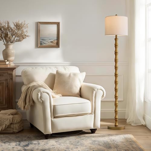 BOBOMOMO 62" Rustic Floor Lamp, Retro Farmhouse Standing Lamp with
