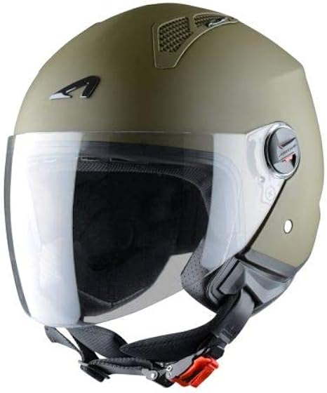 Astone Helmets - MINIJET monocolor- Casque jet - Casque jet urbain - Casque  moto et scooter compact - Coque en polycarbonate - Army M : Amazon.it: Auto  e Moto