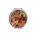 Vintage Butterfly on Roses Hand Compact Mirror Round Portable Pocket Glass