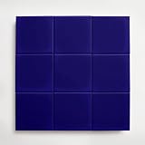 Ceramic Talavera Mexican Tile 4x4, 9 Pieces (NOT Stickers) A1 Quality! - Beutiful Color and Quality - Antique Stain Colonial Blue