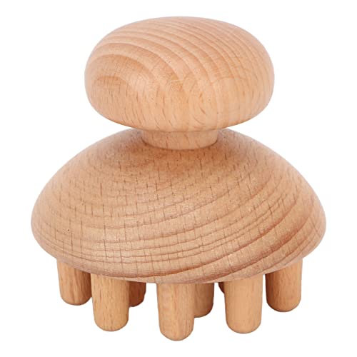 Wood Head Massager, ANGGREK Octopus Shape Manuell Hårbotten Massage Tool Träfingrar Head Scratcher för Att Ta Bort Huvudvärk och Huvud Kroppsavslappnande