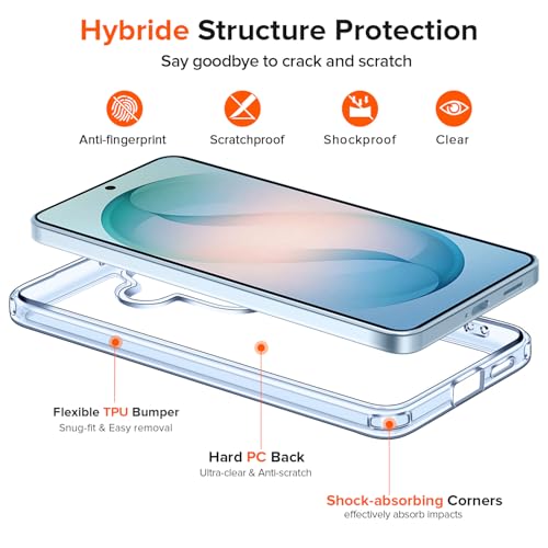 Image of ivoler 3-in-1 Case for Samsung Galaxy S26 5G 6.3 inch, Blue