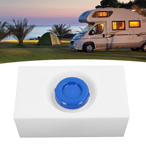 Image of Asixxsix 8 Gallon RV Fresh Water Tank, Food Grade Leakproof LLDPE Fresh Water Holding Tank, Portable RV Water Storage Tank with 130mm Water Inlet for Caravans Trailers Boats Yachts