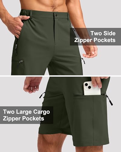Image of G Gradual Men's Hiking Cargo Shorts 9 inch Quick Dry Lightweight with 4 Pockets