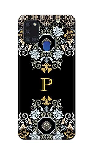 Image of Printed Hard Back Cover Case for Samsung Galaxy A21s Back Cover (Alphabet P) -1803