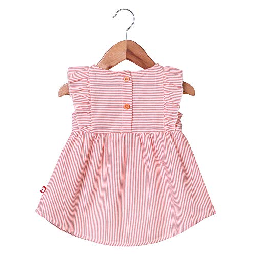 Image of Nino Bambino 100% Organic Cotton Floral Print Square Neck Tunic Dress with Shorts for Baby Girls