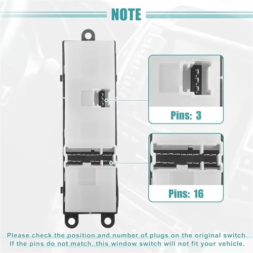 Interrupteur lève-vitre électrique 25401ZW80A à commande fluide pour Versa