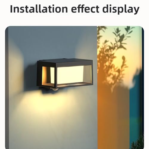 Lámpara solar de pared para valla exterior impermeable y balcón 8